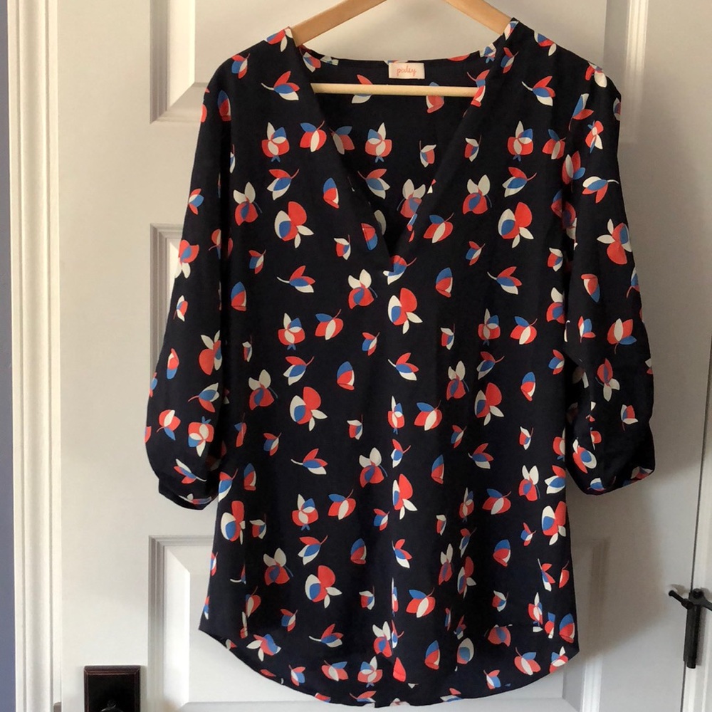 Pixley 3/4 length sleeve printed tunic blouse